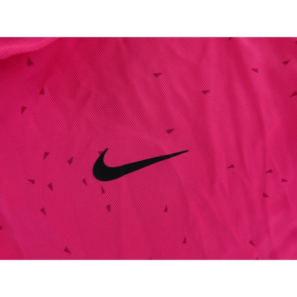 NIKE Dri-FIT Victory Micro Print‎ Golf Polo Men's Large HyperPink CU9841 - Picture 5 of 12